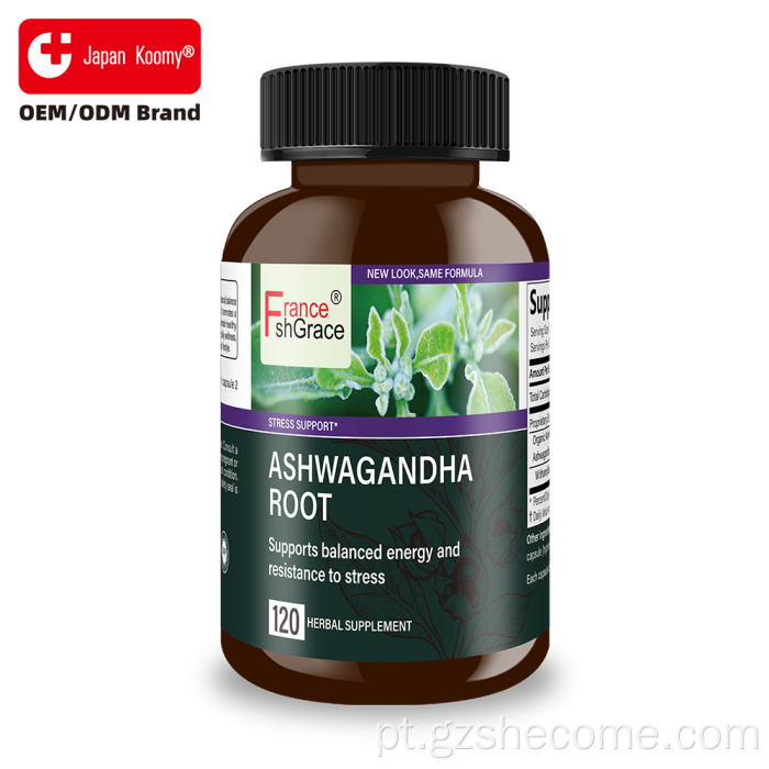 Suplemento de ervas Shecome Ashwagandha para suporte ao estresse e sono